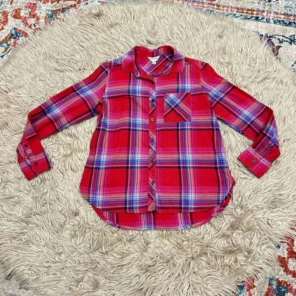 Orvis flannel button down shirt size small
